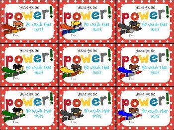 “You’ve Got the Power!” Superhero Testing Motivation Tags | Student Support