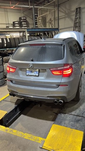 2011 BMW x3 35xi Cold start with down pipe and stock muffler