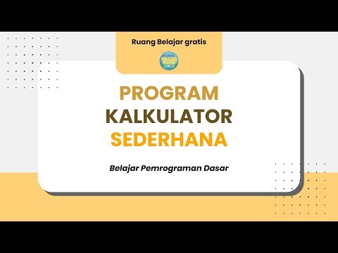 Belajar Pemrograman Kalkulator Sederhana