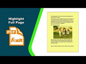 How to Highlight an Entire Page in a PDF Document in Foxit PDF Editor