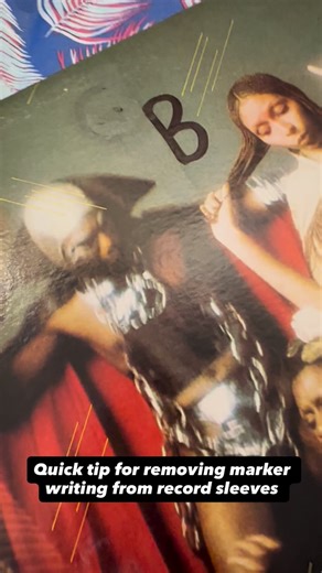 Quick easy way to remove sharpie text from record sleeves. Not 100% but does quite a good job 🍻 | The Vinyl Guide