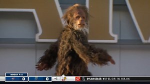 Every time Vinnie Pasquantino gets on base, there is a "Pasquatch" sighting in left field 😂 (via MLB x Kansas City Royals) | MLB on FOX