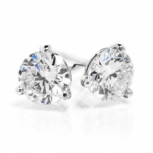 14K Gold 0.75 Carat Lab Grown Diamond Stud Earrings - Etsy