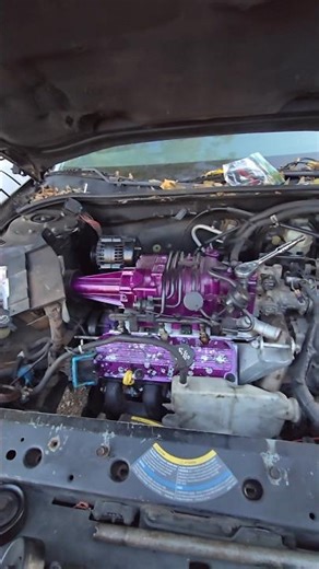 the Impala SS FINALLY has an engine! #custom #supercharged #impalass #rebuild