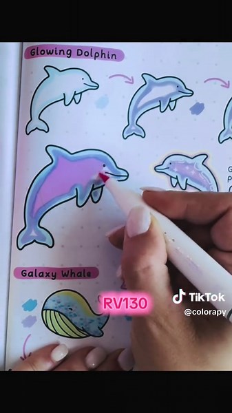 When a tutorial goes wrong and ends with the death of your white Uniball gel pen… but I’m posting it anyway because my dolphin is just too cute—hole in the head or not! 🐬😅 Glowing dolphin tutorial from the book “How to color” by Vivitinta. #colortok #coloringbookforadults #coloringbook #coloring #coloringaddict #coloringpages #colortherapy #adultcoloringbook #adultcolouringbook #coloringtutorial