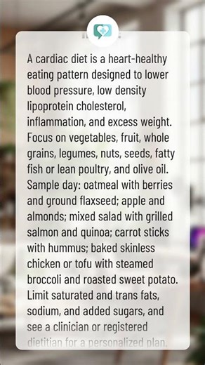 What is the cardiac diet menu?