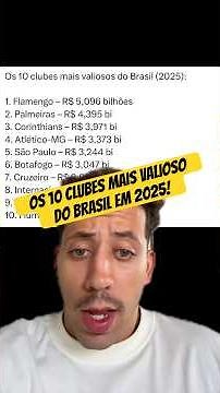 The 10 Most Valuable Clubs in Brazil in 2025! #football
