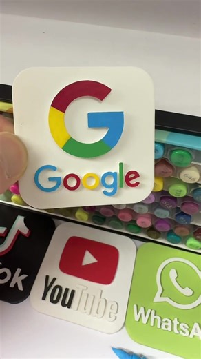 Google Logo but I 3D Printed the Logo! @Google Search #logo #drawings #3dprinting #custom#google