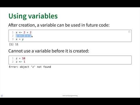 Variables in R