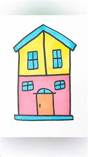 How to draw a building | easy drawing for kids #simple #stepbystep #artforkids #kidsvideo #kidstv