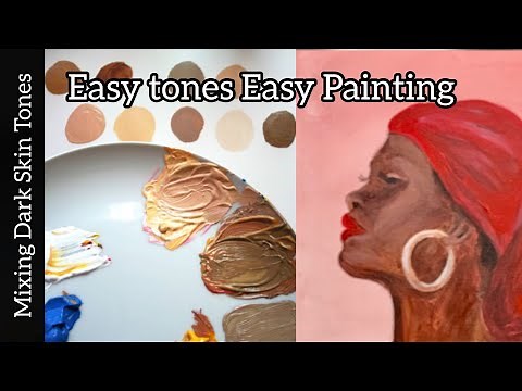 COLOR THEORY - How to Paint Dark Skin Tones Mixing dark skin tones acrylic