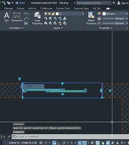 AutoCAD Dynamic Block- Sliding Door Design I