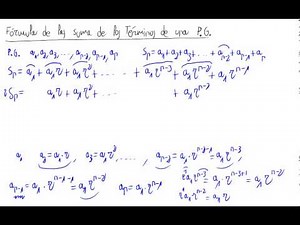 Deducción de la fórmula de la suma de los términos de una progresión geométrica