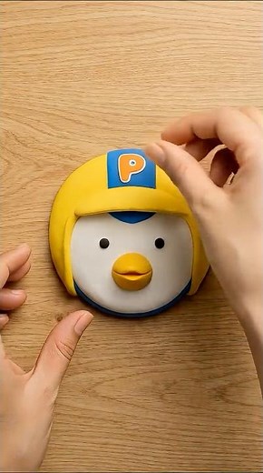 Pororo the Little Penguin🐧 made with CLAY for KIDS! #diy #craft #clay #Shorts
