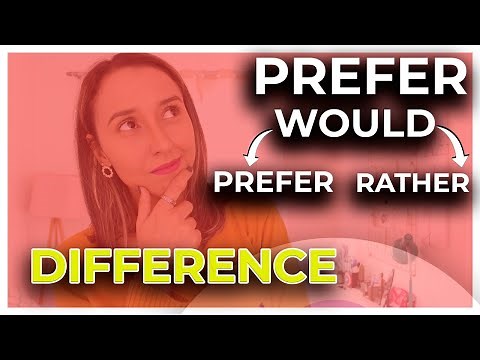 Difference Between Prefer - Would Prefer - Would Rather