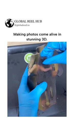 GLOBAL REEL HUB™ on Instagram: "Dm for Credit / Removal The video demonstrates a resin casting process using photopolymer liquid to create hyper-detailed 3D figurines from 2D photos, layering green resin into molds for lifelike depth and texture. This technique often starts with AI-generated 3D models from single images, followed by stereolithography (SLA) printing, allowing custom portraits like the hugging couple and group scenes shown. Such artistry has surged in popularity via social platfor