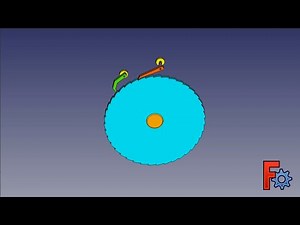 FreeCAD Tutorial (Assembly4) - Assembly 4 Animation, Ratchet Mechanism