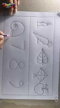 1 to 9 Letter drawing 💖 Numbers Art