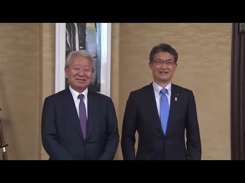 国際協力への理解・感謝を伝える　JICA理事長が河野知事を表敬訪問