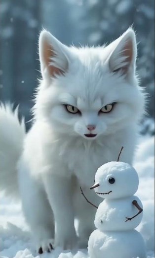 The Silent Life of a White Snowfox | A Peaceful Arctic Tale Without Words"#snowfox #animals #wolf