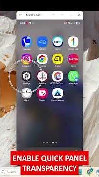 CUSTOMIZE QUICK PANEL TRANSPARENCY SETTING IN ANDROID #transparency #android #samsunggalaxy #oneui8