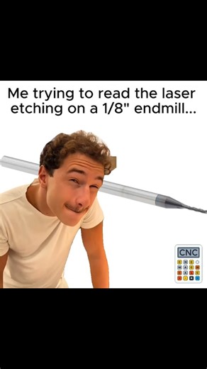 CNC Machinist Calculator on Instagram: "CNC Machinist Calculator Ultra knows that squinting at laser etching on a 1/8" endmill is basically a required skill in this trade When the tool markings look like ancient hieroglyphs, features like the Milling Calculators for instant SFM & RPM, the Ball Endmill Effective Diameter Calculator, and the Drill & Tap Charts save you from guessing (or grabbing the magnifier for the 5th time) and get you cutting with confidence. https://cncmachinistcalculatorultr