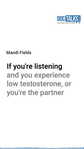 Testosterone levels commonly fluctuate throughout the day and, as we age, it’s normal for testosterone levels to start to decline, sometimes causing symptoms like low sex drive, depressive moods and decrease in muscle mass. You might be asking yourself – is there something we can do about this? In this week’s episode of The DocTalks Podcast, Dr. Jeffrey Campbell joined host Mandi Fields to break down the symptoms of low testosterone and how he helps patients maintain healthy levels and manage sy