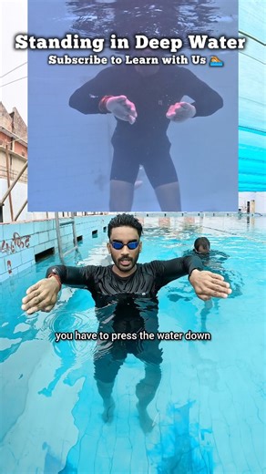 Swimming By Sanuj on Instagram: "Learn how to stand in Deep Water (Water Treading Practice) 🏊🏻 . . . . . . . . #swimminglessons🏊 #swimming #swimmingfun #lovetoswim #swimmingtraining #swimmingtips #swimmerforlife #swimmingclasses #swimmingtime #swimmingcoaches #DeepWaterDive #deepwater #watertreading"