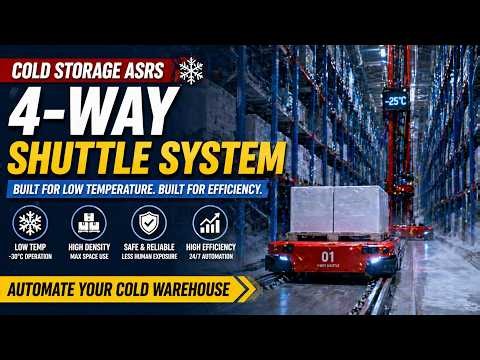 Cold Storage ASRS | 4-Way Shuttle System for Low Temperature Warehouse