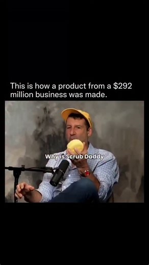 Wealth | Money | Mindset on Instagram: "This is how a $292 million sponge business was made 🧽 Scrub Daddy is one of the most successful businesses to ever come out of Shark Tank. But the story behind how the shape was created was never very clear. Here is how the product actually came to life. Originally, it was made to be a hand scrubber. One where it fit perfectly into the founder’s hand. After placing his fingers into what became two eyes and using the textured surface to clean under his nai