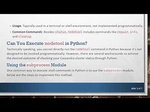 How to Execute the nodetool status Command in Python