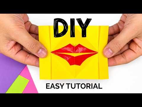 How to Make Origami Lips 💋 Easy Paper Craft