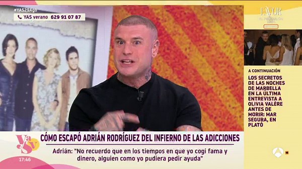 Adrián Rodríguez recuerda cómo escapó del infierno de las drogas: "Cuando eres consciente de que te puedes ir, ahí te das cuenta"