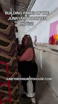 Building sets and scenes at the Junkyard haunted house in Fort Worth Texas