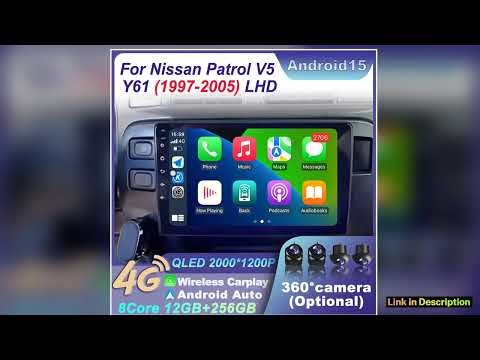 Android 15 Car WIFI Radio Navigation GPS Multimedia Wireless For Nissan Patrol V5 Y61 19972005 Touc