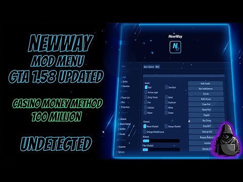 Gta 5 Online (1.58) | NewWay Mod Menu Full Showcase | Casino Money Method - Undetected