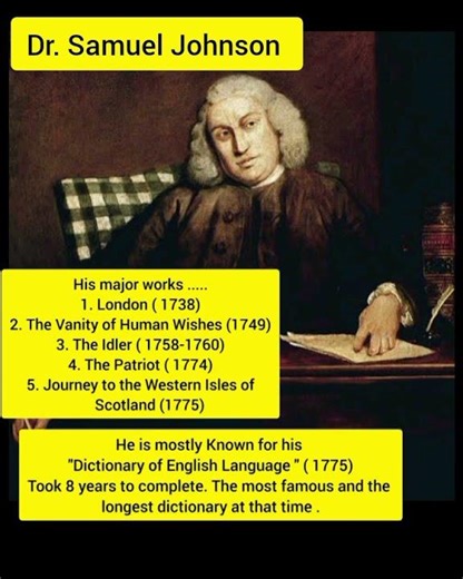 Biography of Dr. Samuel Johnson ll short ll History of English Literature
