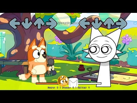 [SWAP] FNF Sprunki All Phases VS Bluey, Bingo & Mackenzie Sings Can Can | Bluey FNF Mods