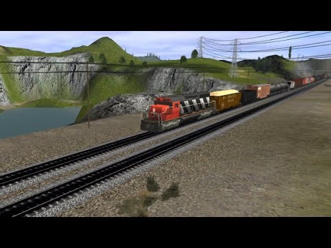 CN SD40-2 Leading A Heavy Freight Train Solo