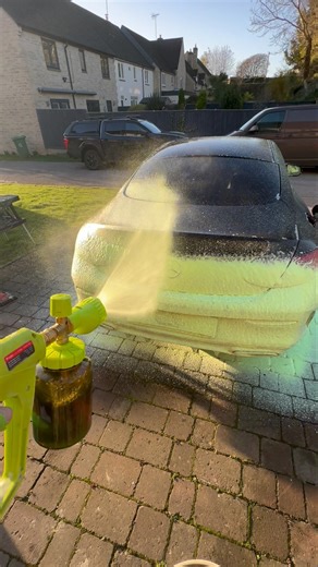Super Satisfying ASMR POV Snow Foam Wash 🫧 | Mercedes AMG #satisfying #asmr #carcleaning