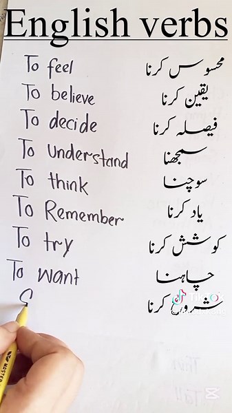 10 english verbs with urdu meaning #foryou #viralvideo #DailyEnglish #EnglishLearning #VocabularyBuilder