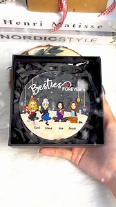 Perfect Customized Gift For Your Beloved❤️ Design & name can be changed   https://makezbrightgifts.com/products/besties-besties-forever-personalized-circle-ornament-qh | Makezbright Gifts | Facebook