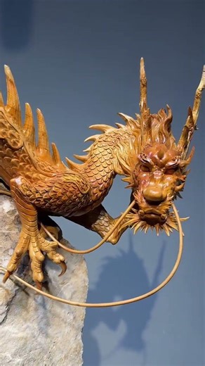 Love This Incredible Wooden Dragon Sculpture 🐉✨ | Amazing Hand Carving Art 🔥🪵