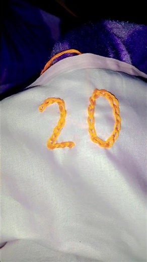 20 number embroidery design for beginners #viral #embroidery #