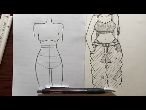 how to draw body || girl drawing full body|| easy way to draw girl body step by step || anime body