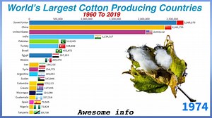 487K views · 9.5K reactions | World’s Largest Cotton Producing Countries 1960 To 2019 | Awesome Info | Facebook