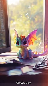 8.8K views · 288 reactions | A tiny rainbow pet dragon sits on your...