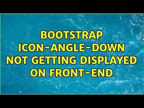 bootstrap icon-angle-down not getting displayed on front-end