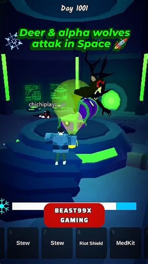 DEER & ALPHA WOLVES ATTACK IN SPACE😂 #roblox #robloxusa #shorts #robloxgames