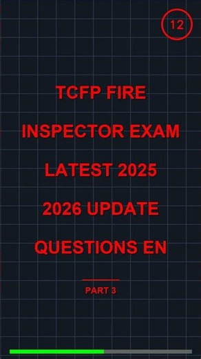 TCFP Fire Inspector Exam Latest 2025 2026 Update Q